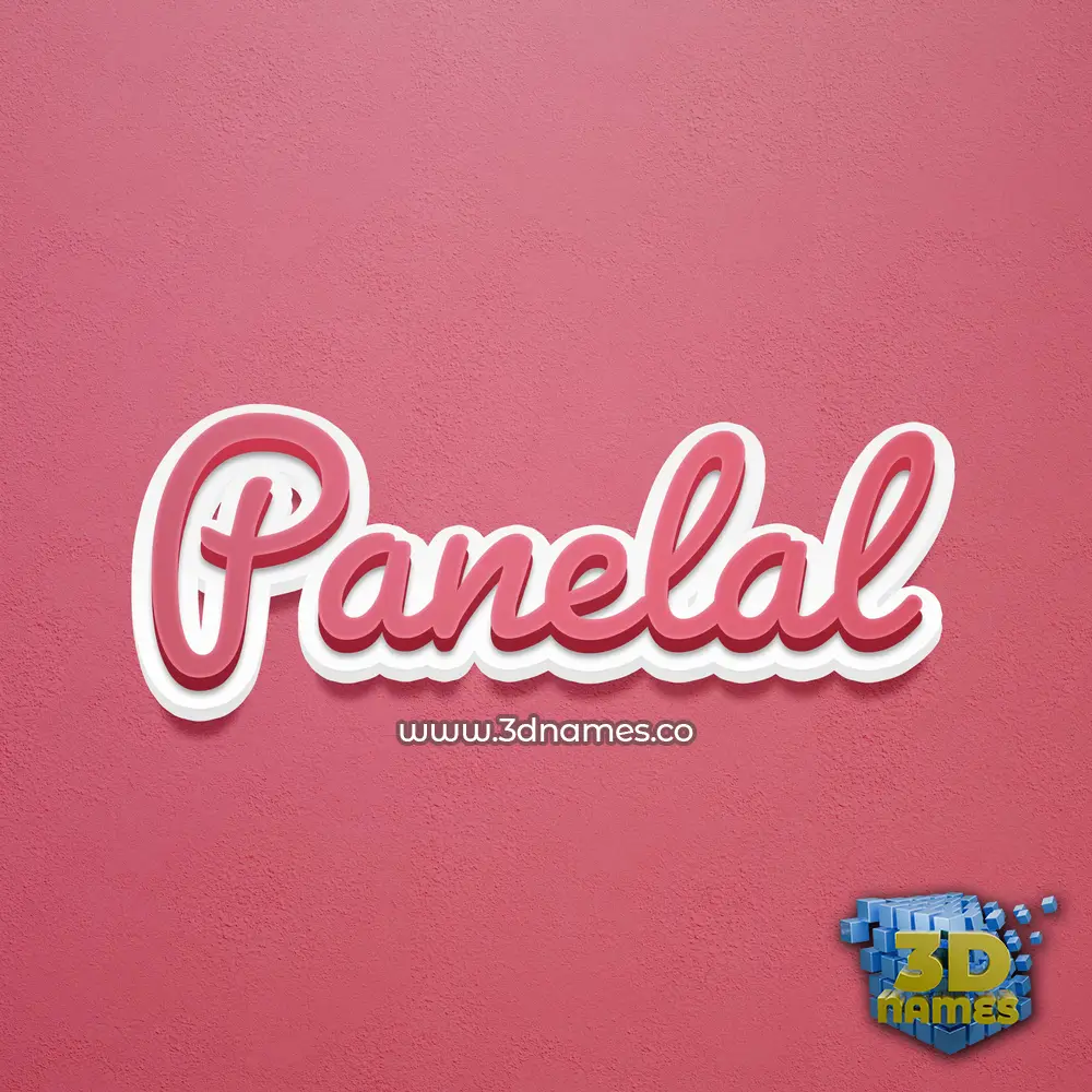 panelal in Red Scribble style - 3D name wallpaper