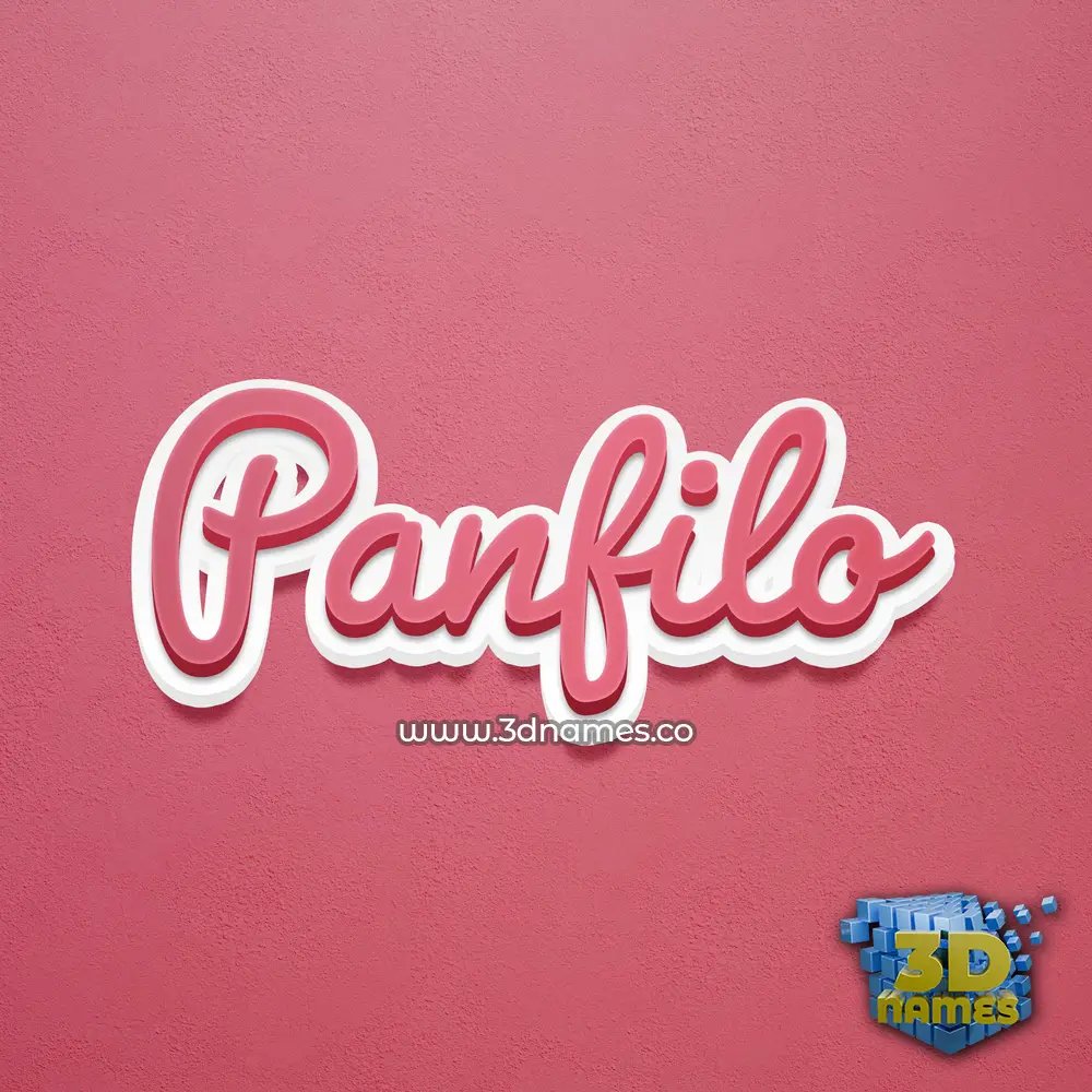 panfilo in Red Scribble style - 3D name wallpaper