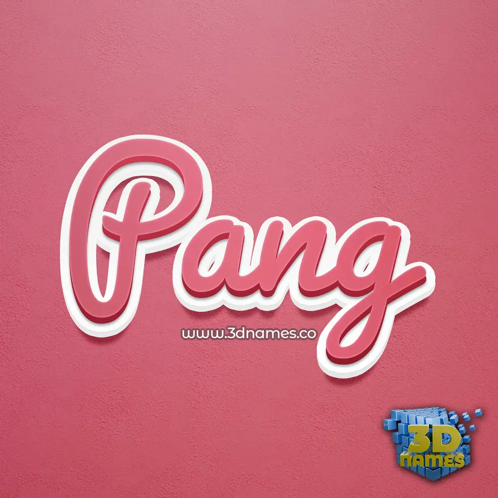 pang in Red Scribble style - 3D name wallpaper