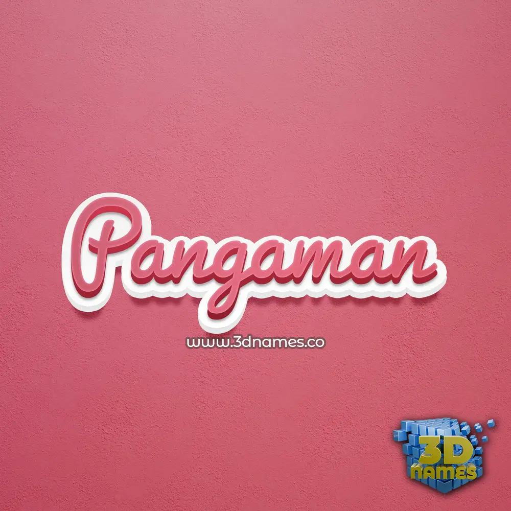 pangaman in Red Scribble style - 3D name wallpaper