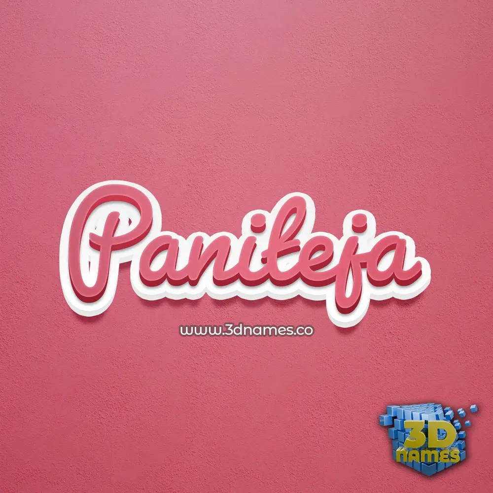 paniteja in Red Scribble style - 3D name wallpaper