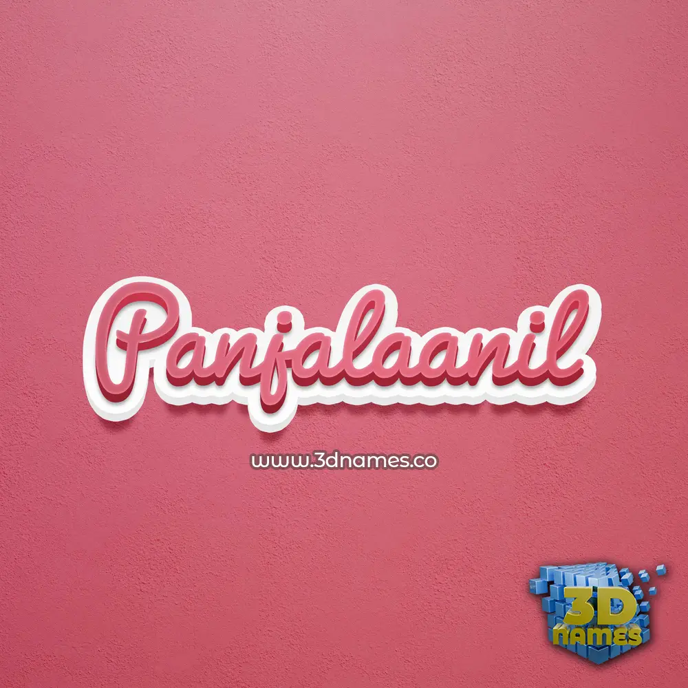 panjalaanil in Red Scribble style - 3D name wallpaper