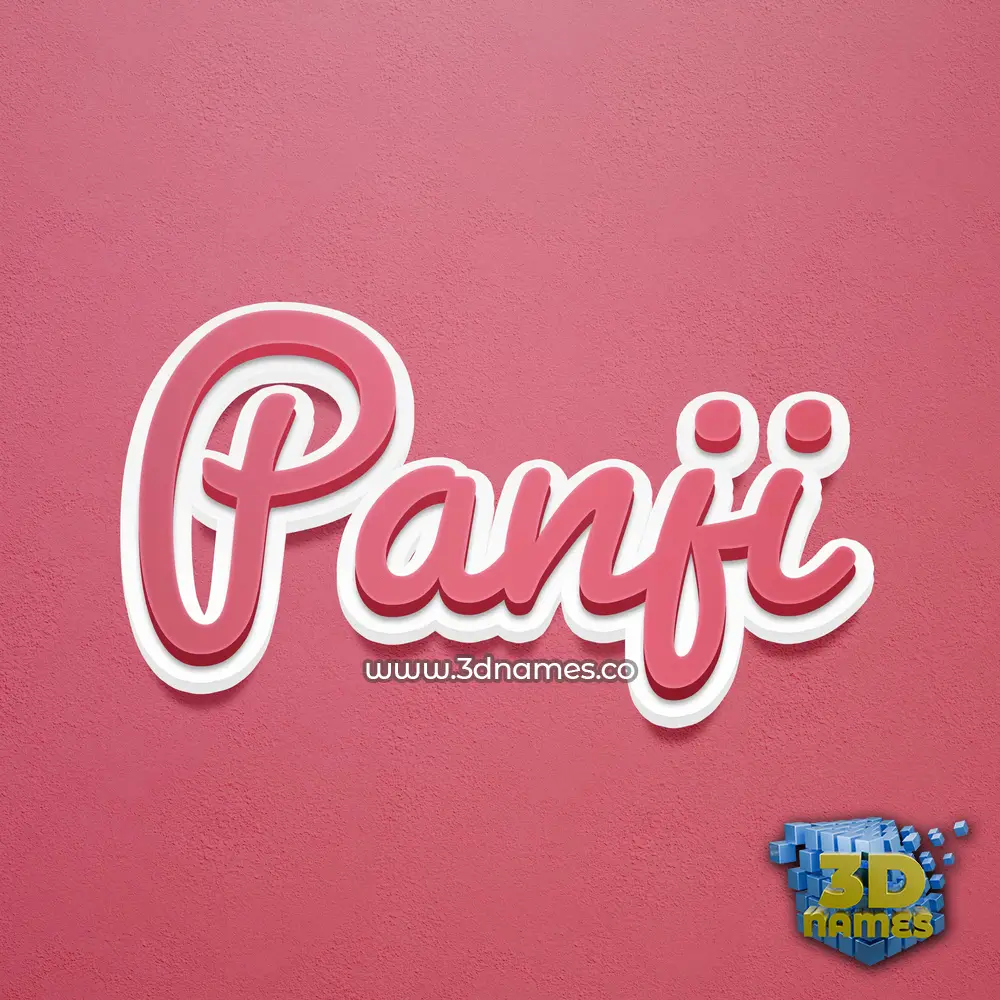 panji in Red Scribble style - 3D name wallpaper