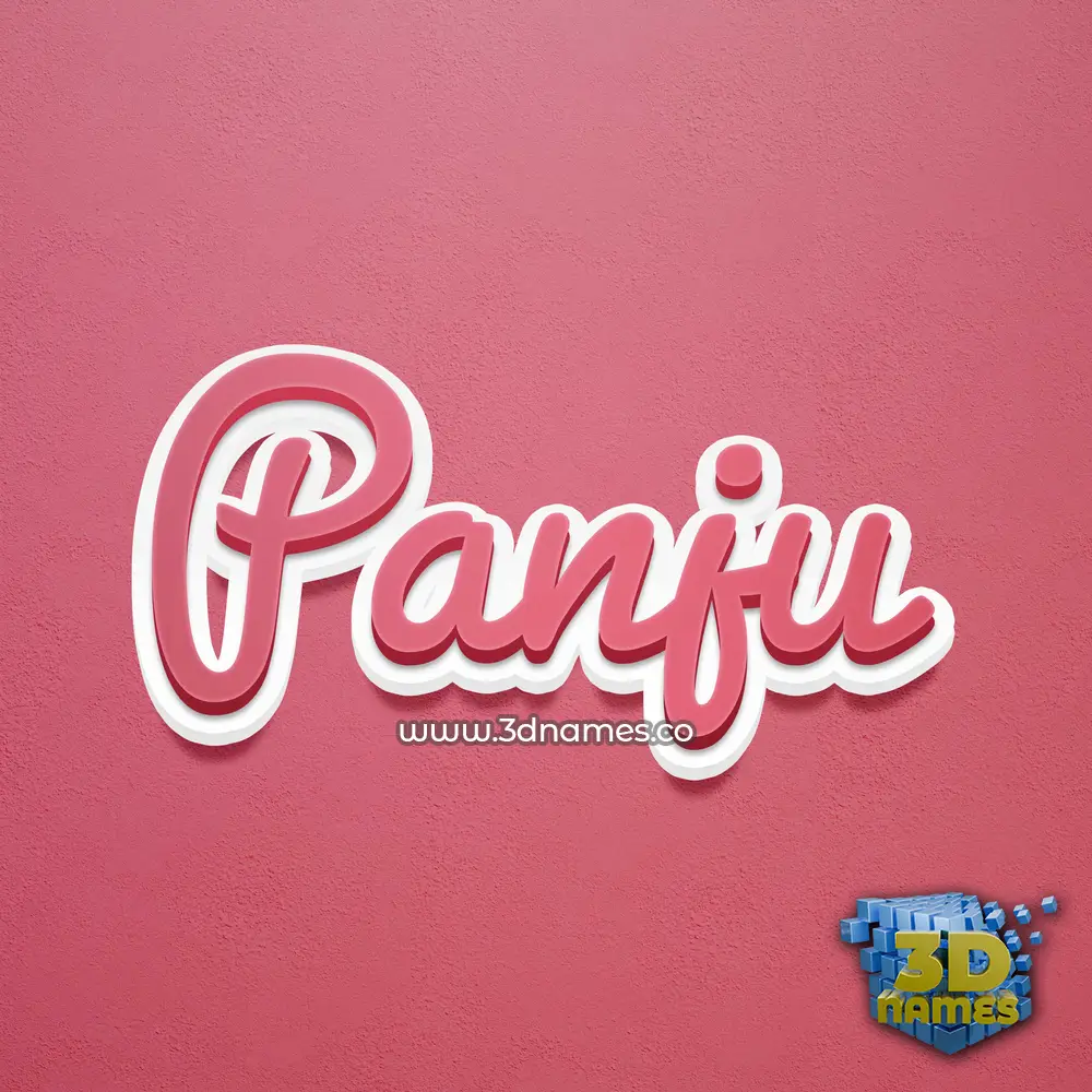 panju in Red Scribble style - 3D name wallpaper