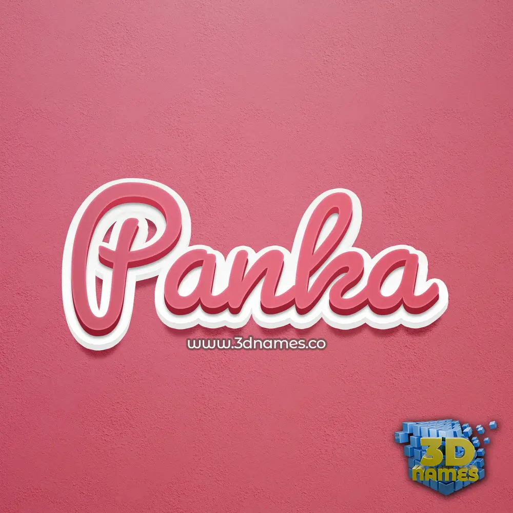 panka in Red Scribble style - 3D name wallpaper