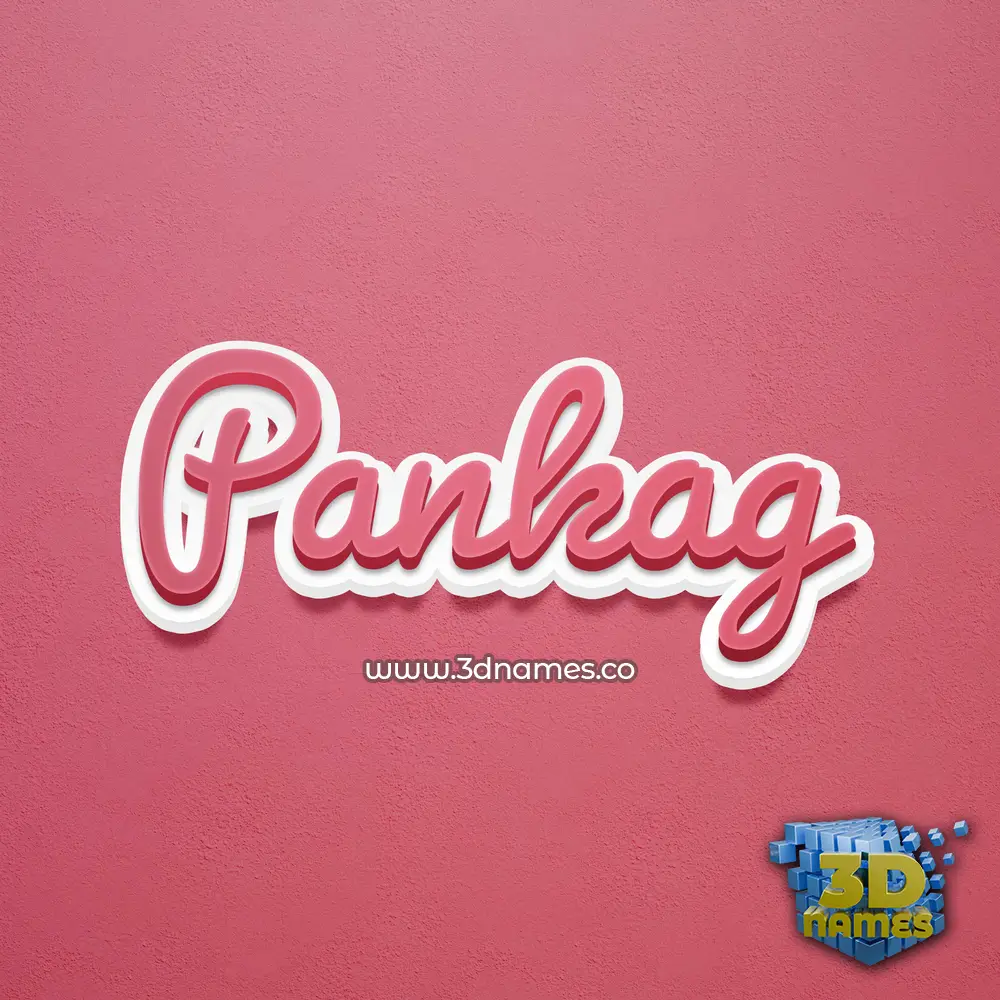 pankag in Red Scribble style - 3D name wallpaper