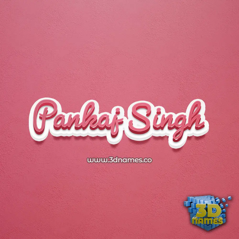 pankaj singh in Red Scribble style - 3D name wallpaper