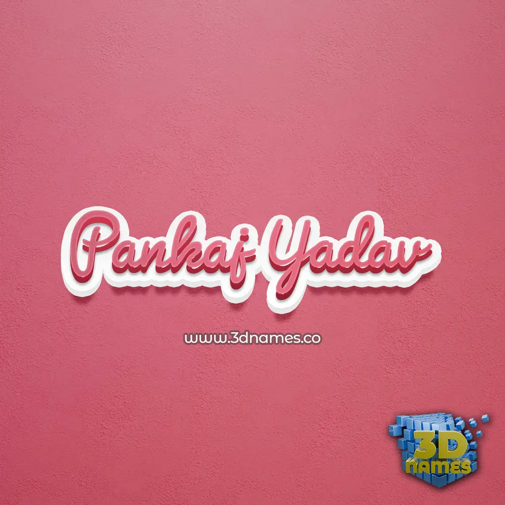 pankaj yadav in Red Scribble style - 3D name wallpaper