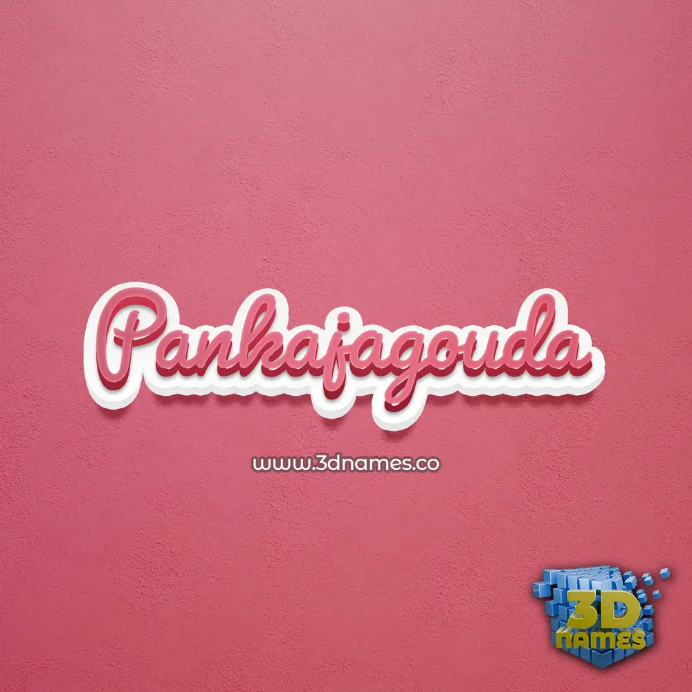 pankajagouda in Red Scribble style - 3D name wallpaper