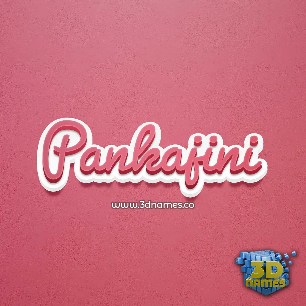 pankajini in Red Scribble style - 3D name wallpaper