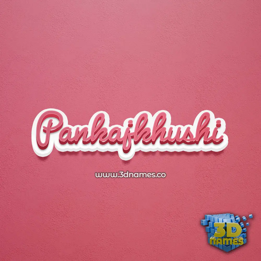 pankajkhushi in Red Scribble style - 3D name wallpaper