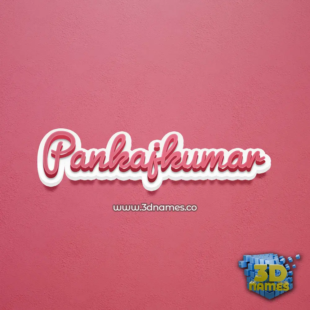 pankajkumar in Red Scribble style - 3D name wallpaper