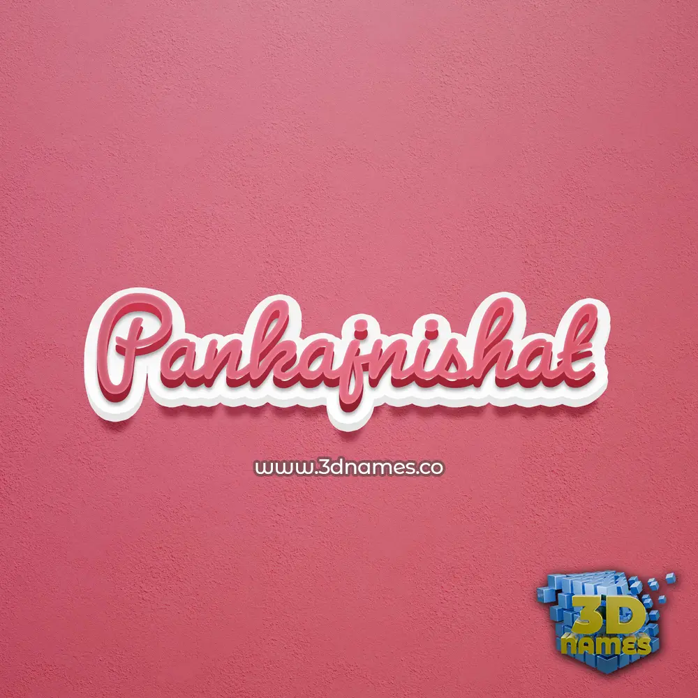 pankajnishat in Red Scribble style - 3D name wallpaper