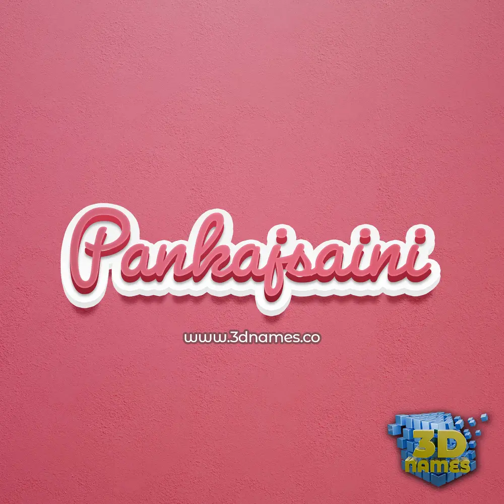 pankajsaini in Red Scribble style - 3D name wallpaper