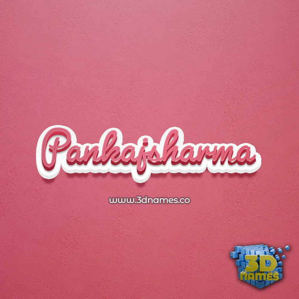 pankajsharma in Red Scribble style - 3D name wallpaper