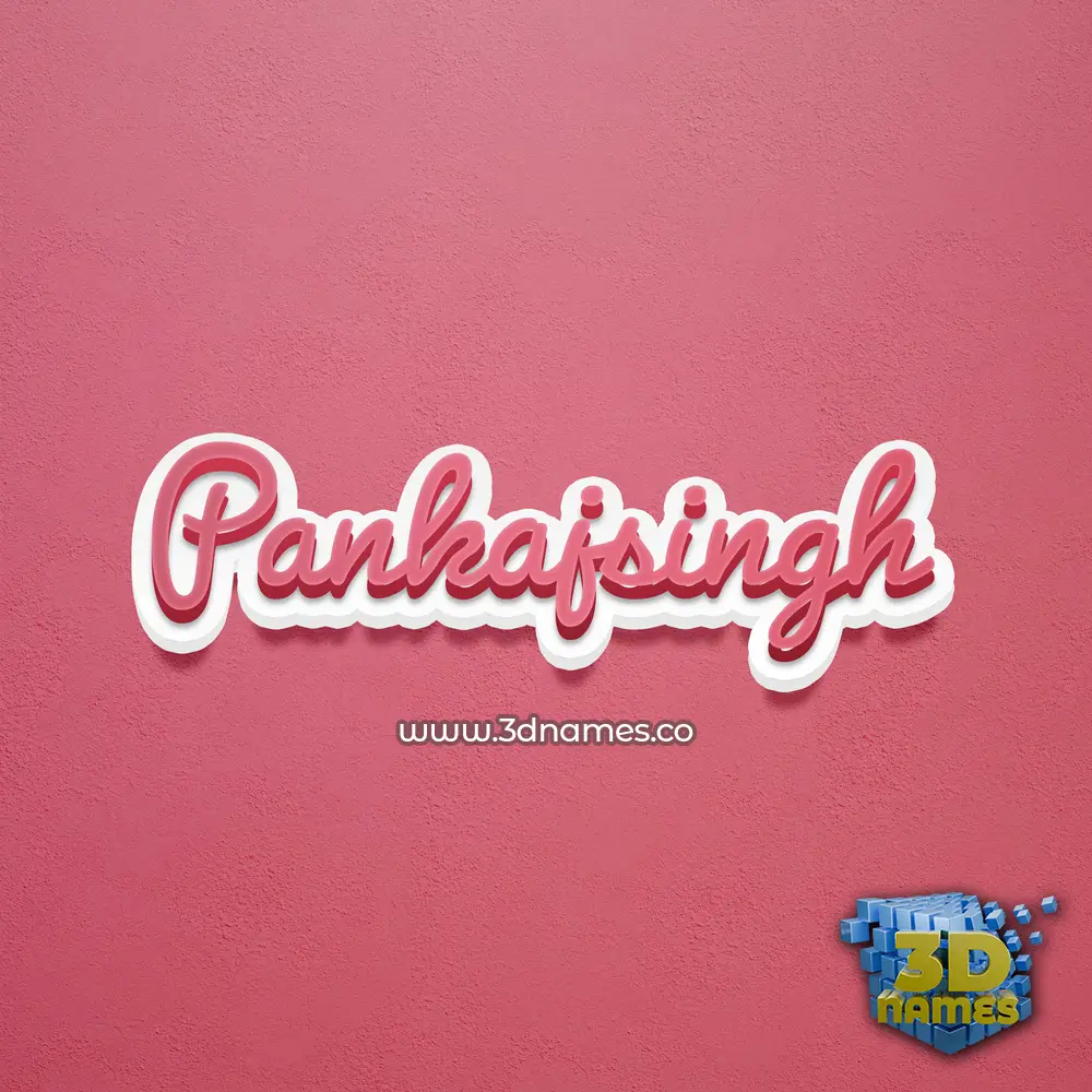 pankajsingh in Red Scribble style - 3D name wallpaper