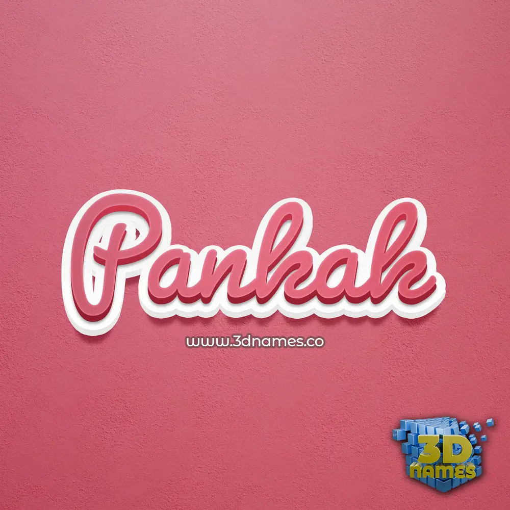 pankak in Red Scribble style - 3D name wallpaper