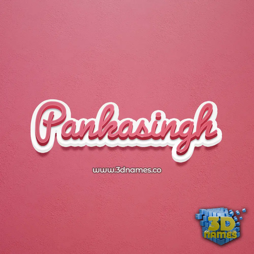 pankasingh in Red Scribble style - 3D name wallpaper