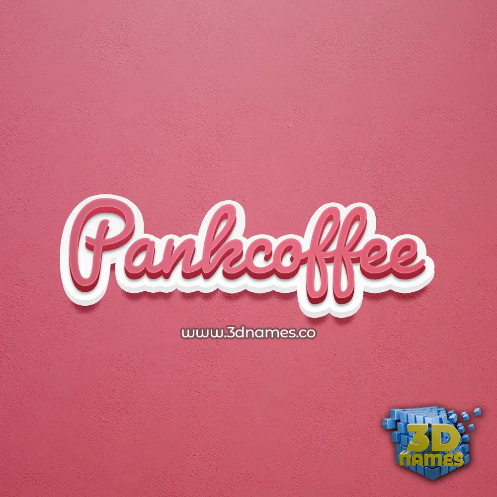 pankcoffee in Red Scribble style - 3D name wallpaper