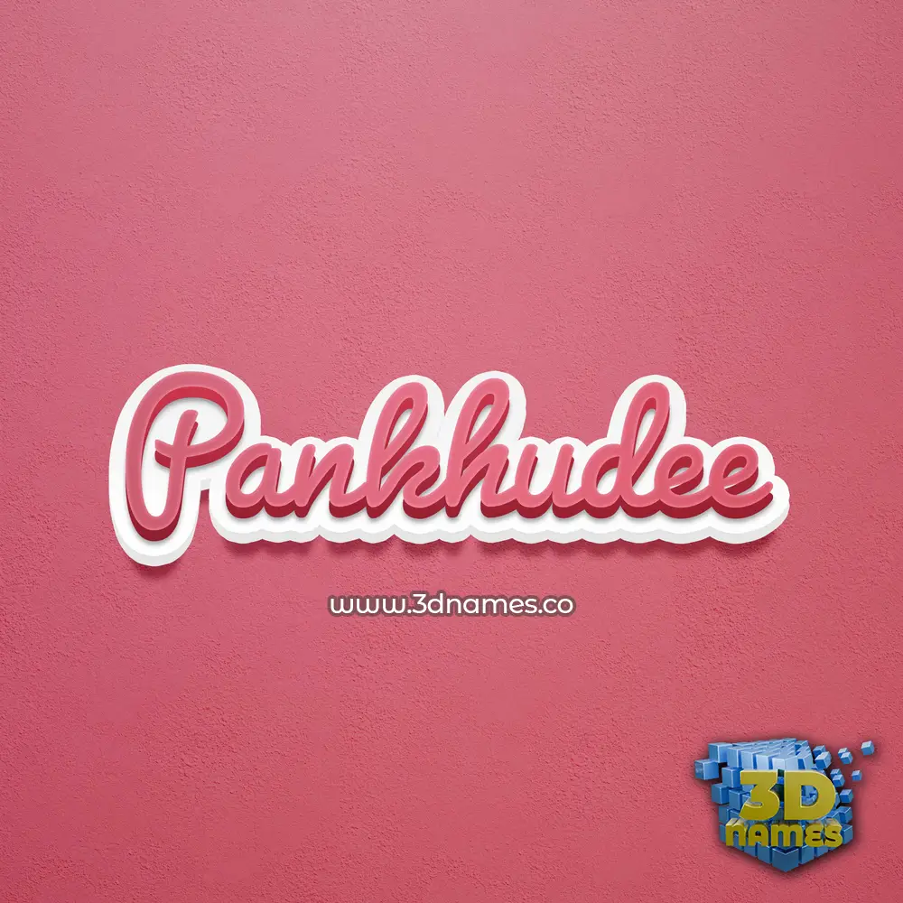 pankhudee in Red Scribble style - 3D name wallpaper