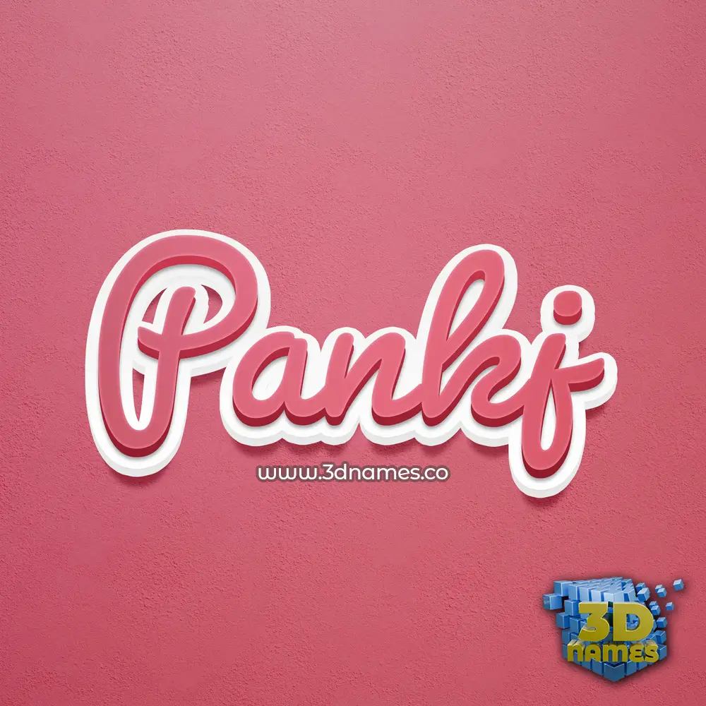 pankj in Red Scribble style - 3D name wallpaper