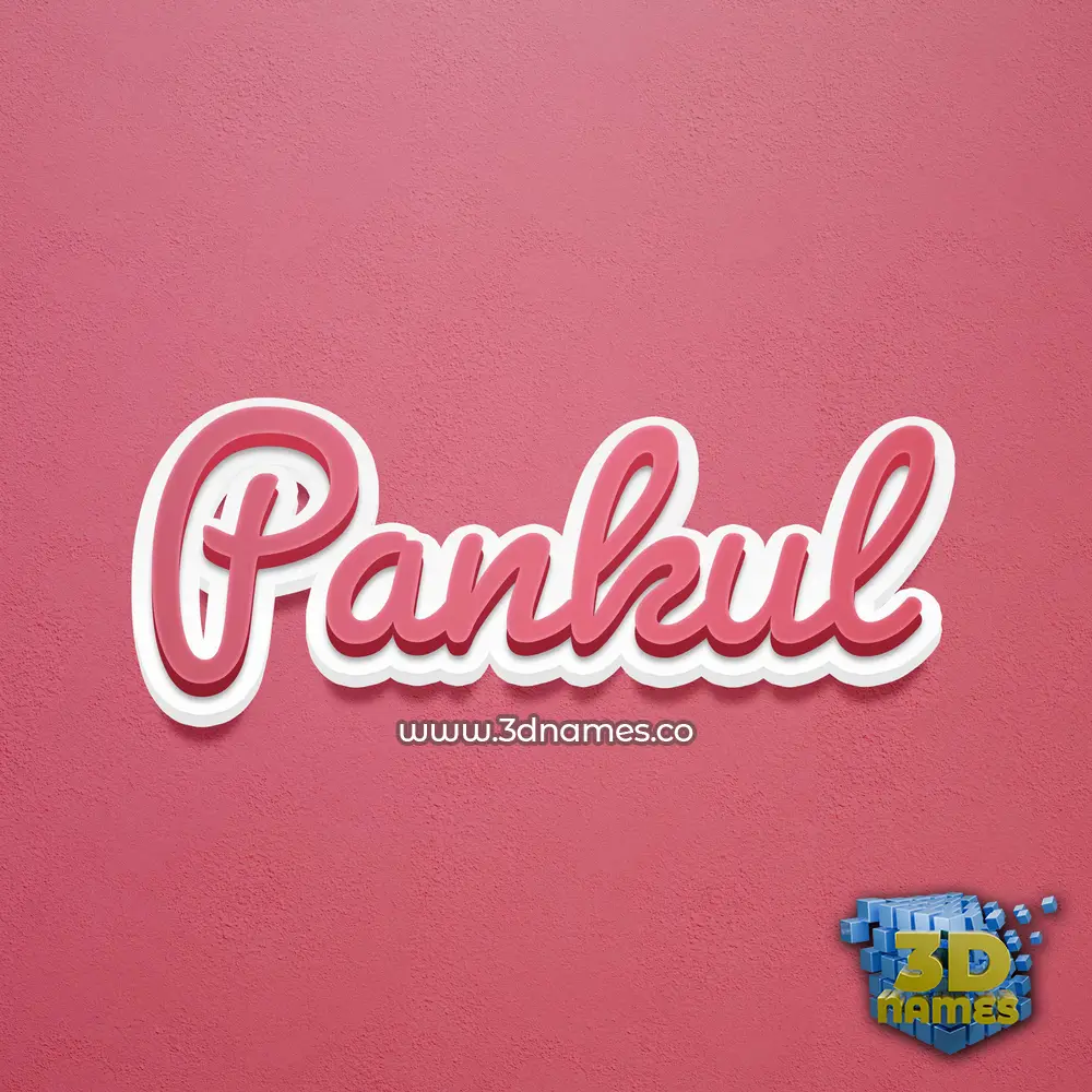 pankul in Red Scribble style - 3D name wallpaper