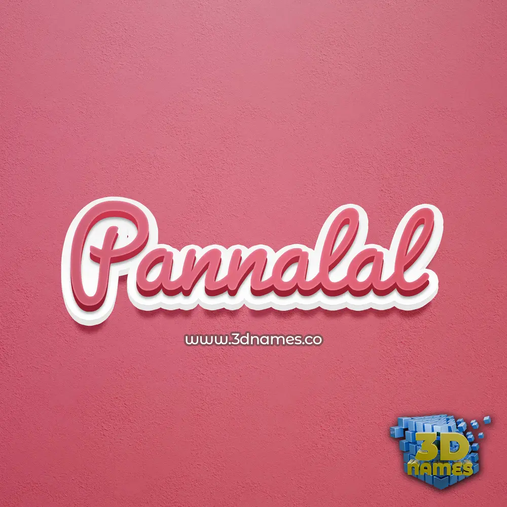 pannalal in Red Scribble style - 3D name wallpaper