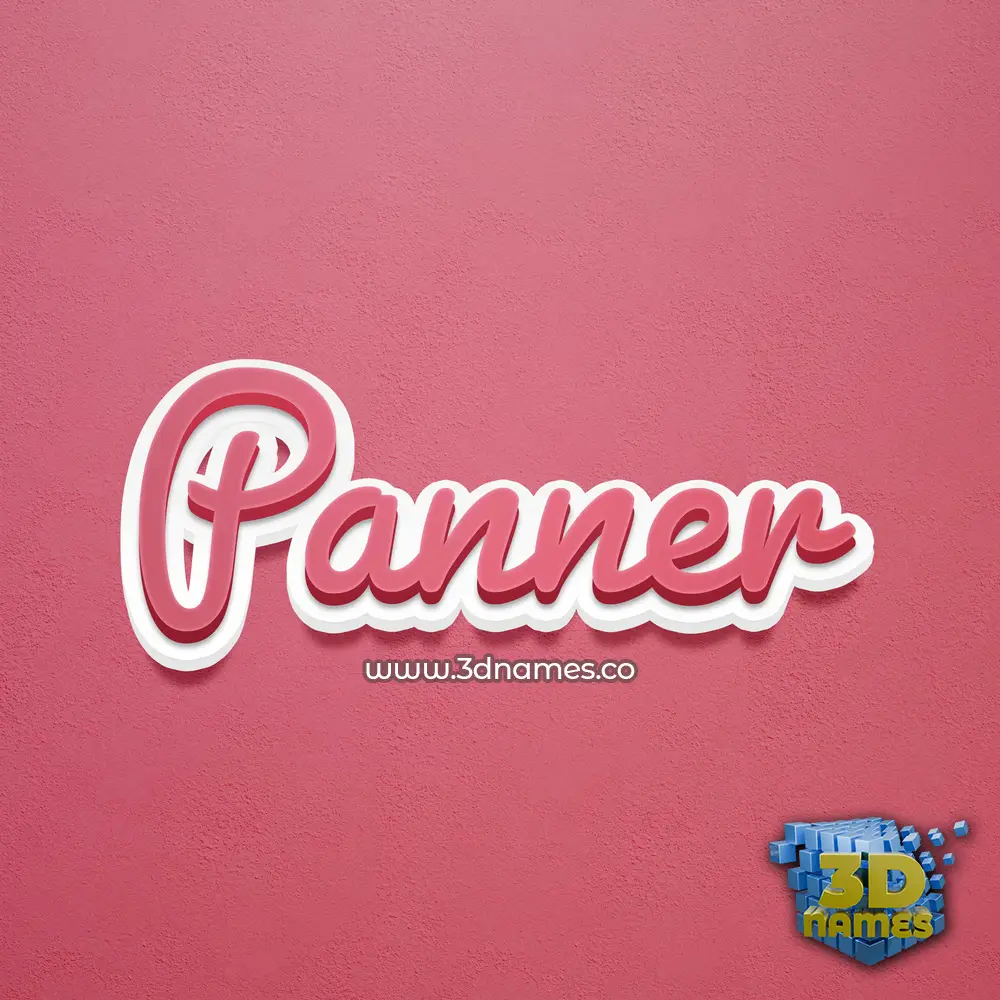 panner in Red Scribble style - 3D name wallpaper