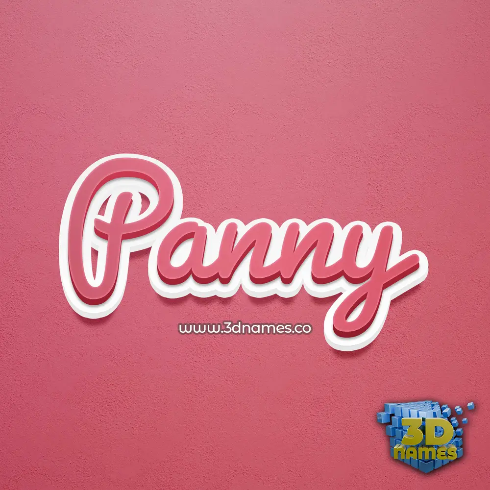 panny in Red Scribble style - 3D name wallpaper