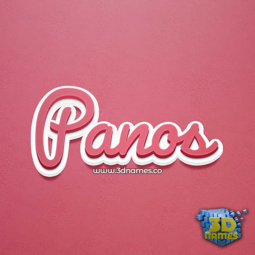 panos in Red Scribble style - 3D name wallpaper