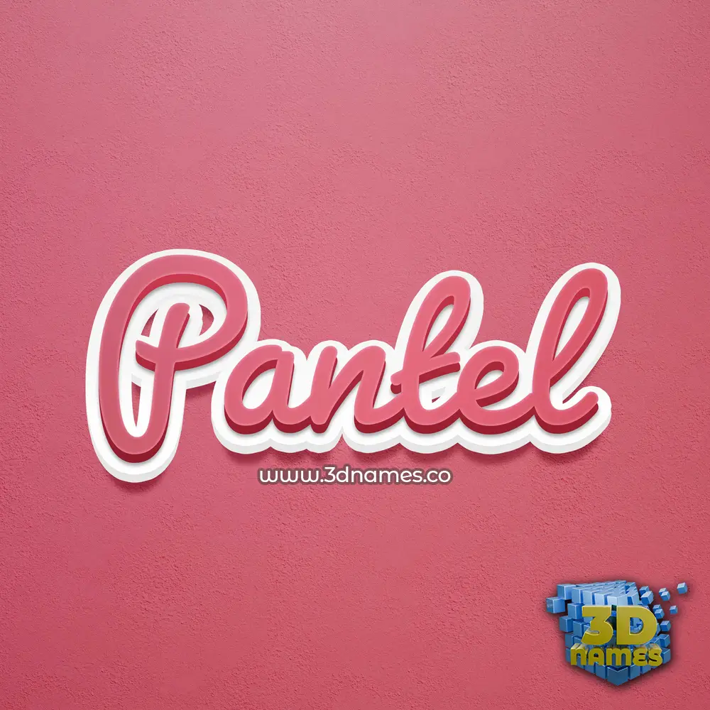 pantel in Red Scribble style - 3D name wallpaper