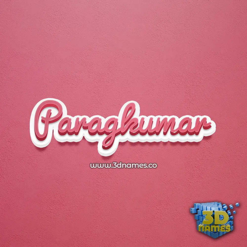 paragkumar in Red Scribble style - 3D name wallpaper