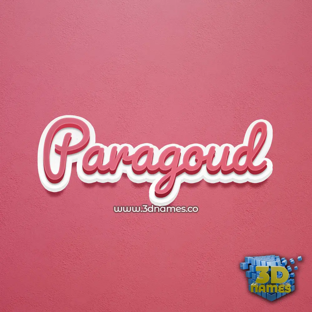 paragoud in Red Scribble style - 3D name wallpaper