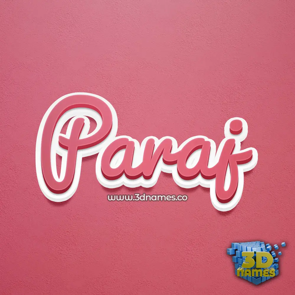 paraj in Red Scribble style - 3D name wallpaper
