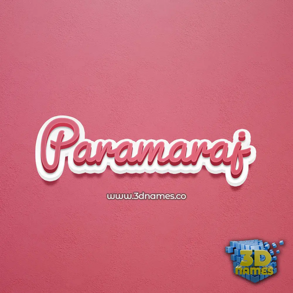 paramaraj in Red Scribble style - 3D name wallpaper