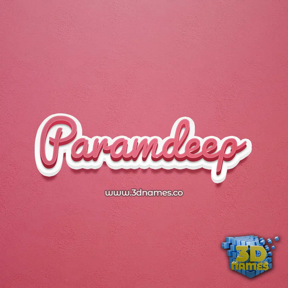paramdeep in Red Scribble style - 3D name wallpaper