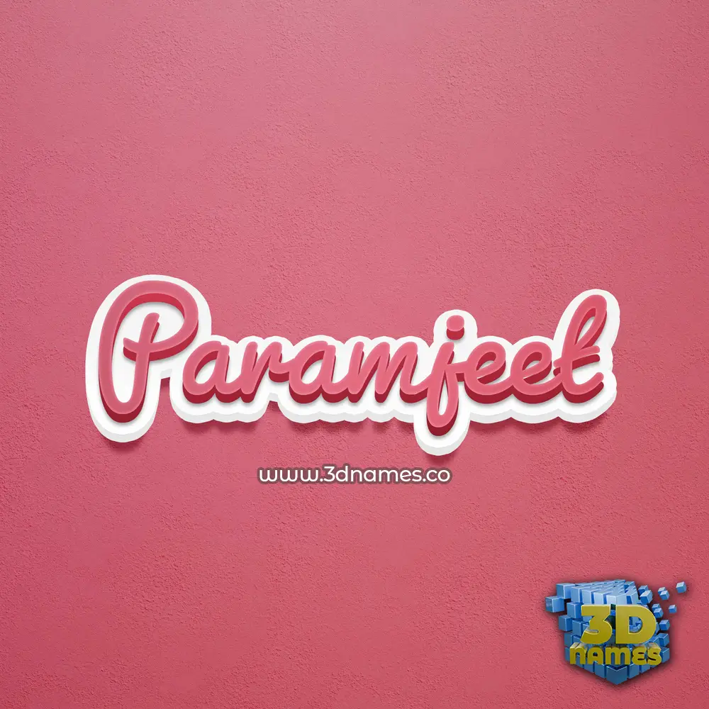 paramjeet in Red Scribble style - 3D name wallpaper