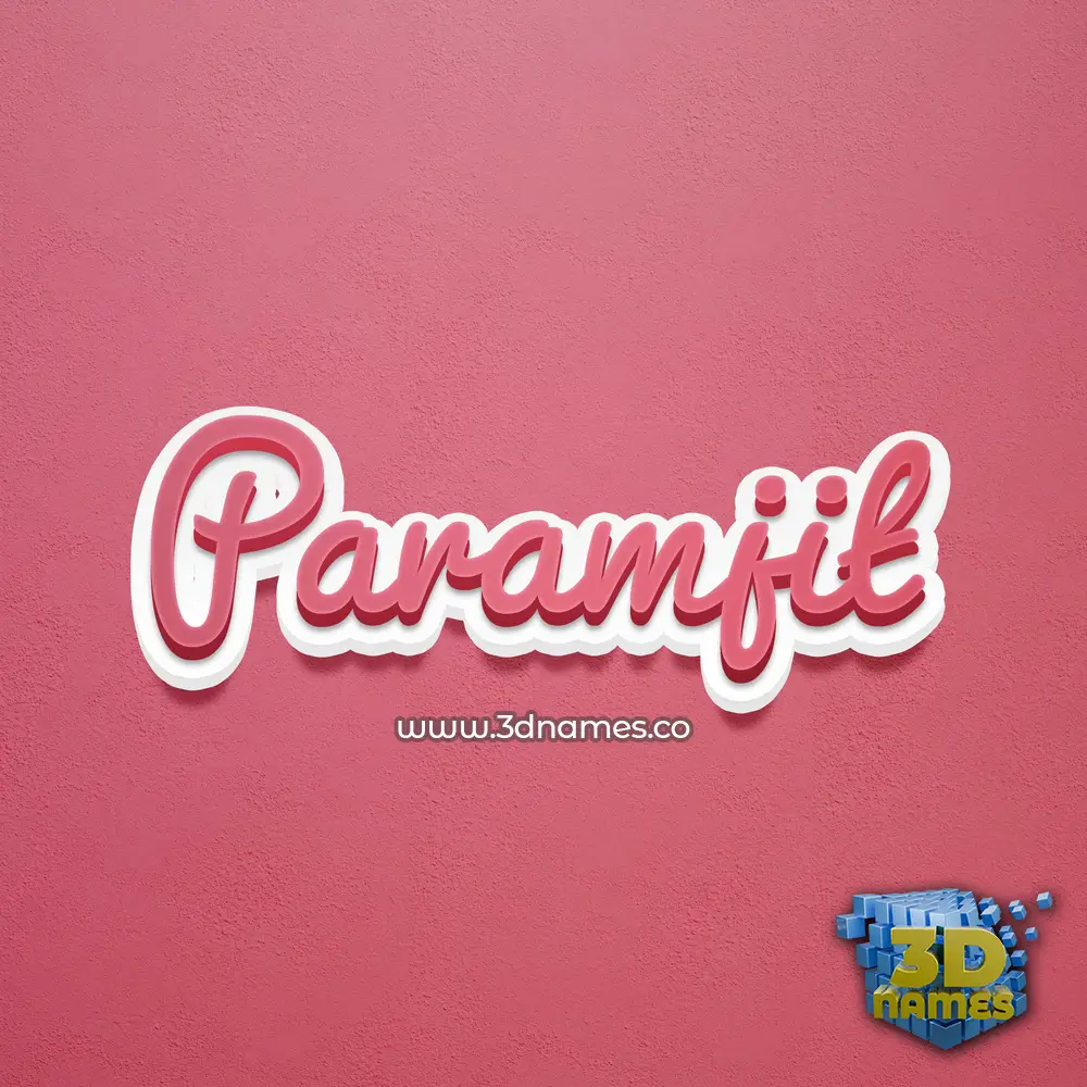 paramjit in Red Scribble style - 3D name wallpaper