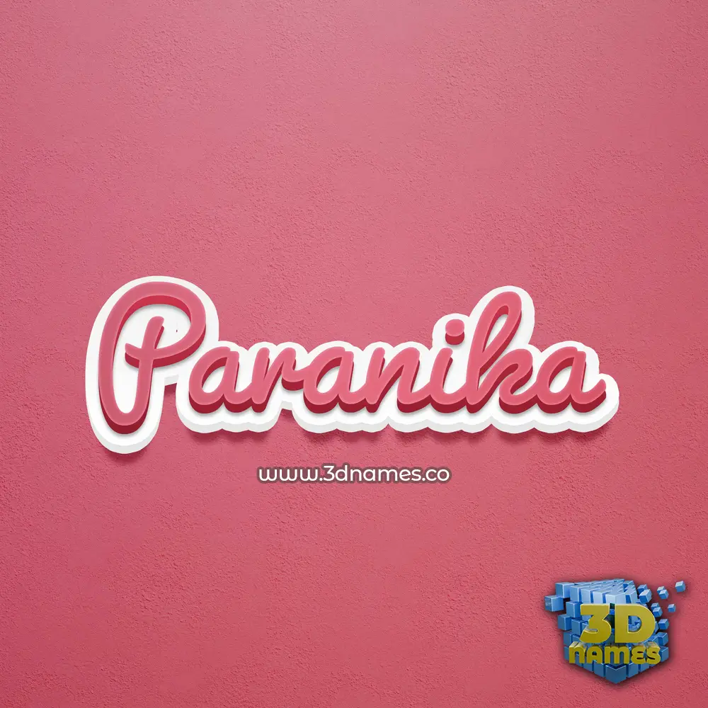 paranika in Red Scribble style - 3D name wallpaper