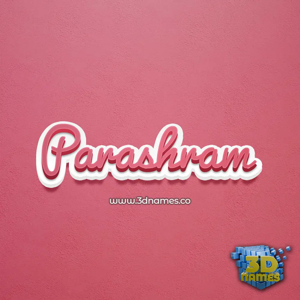 parashram in Red Scribble style - 3D name wallpaper