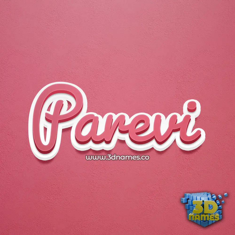 parevi in Red Scribble style - 3D name wallpaper