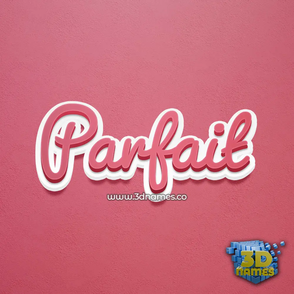 parfait in Red Scribble style - 3D name wallpaper