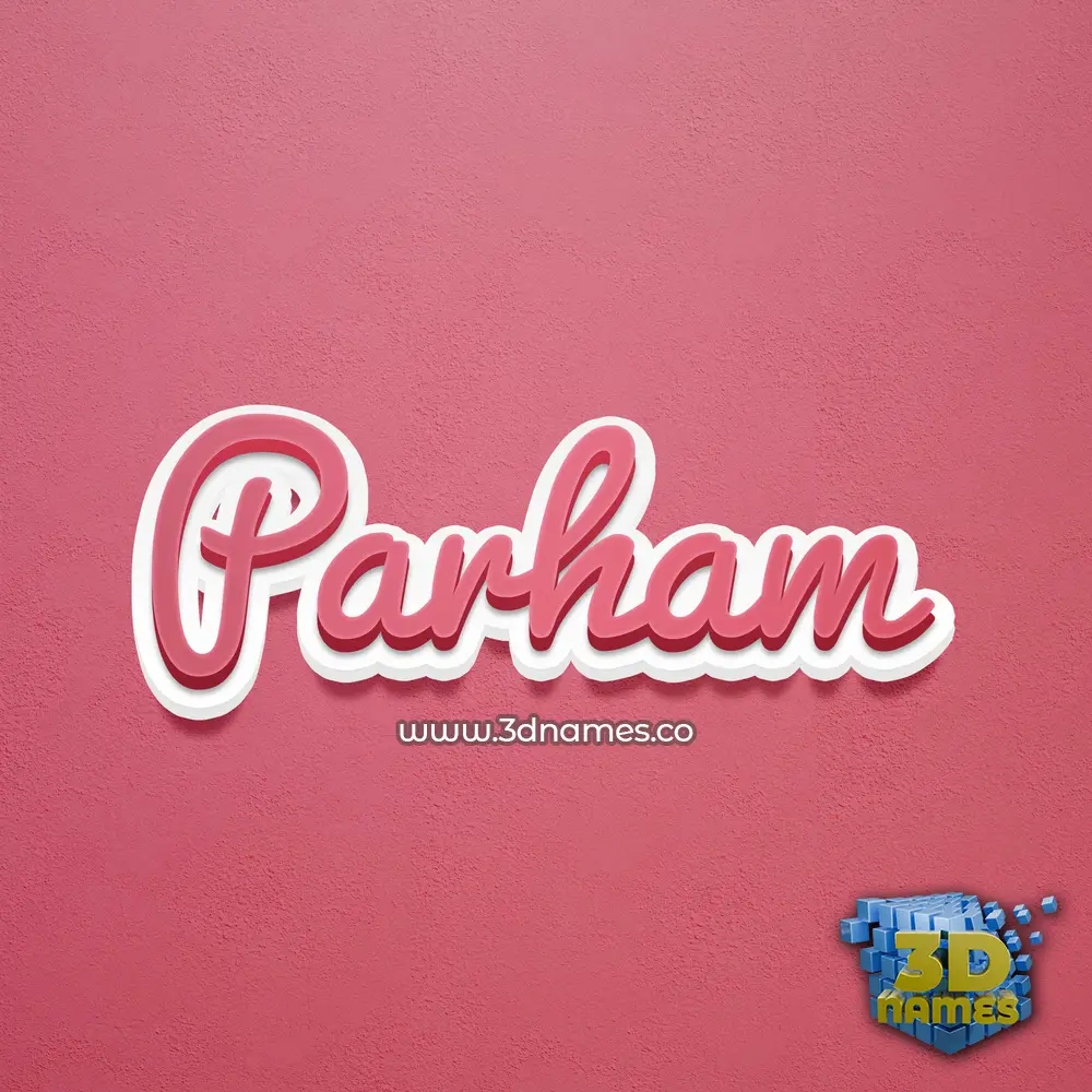 parham in Red Scribble style - 3D name wallpaper