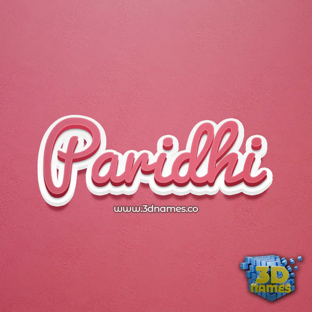 paridhi in Red Scribble style - 3D name wallpaper