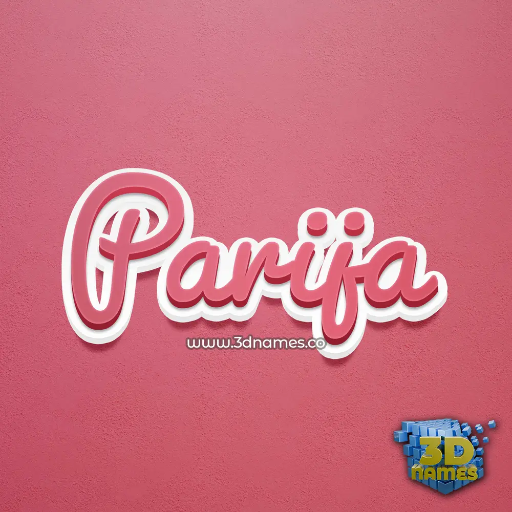 parija in Red Scribble style - 3D name wallpaper