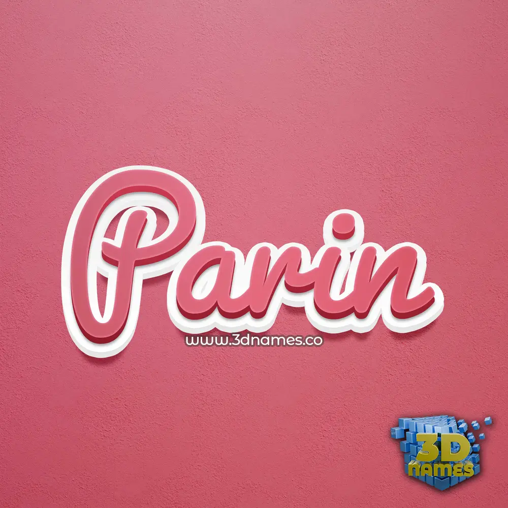 parin in Red Scribble style - 3D name wallpaper