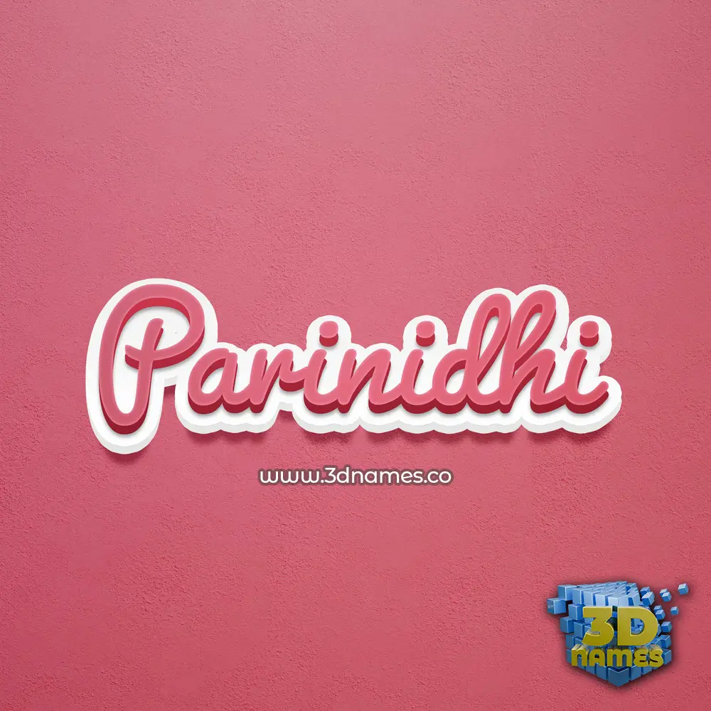 parinidhi in Red Scribble style - 3D name wallpaper