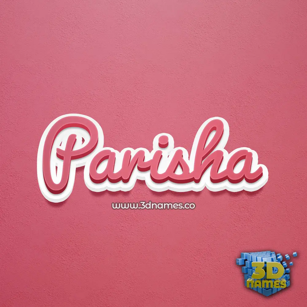 parisha in Red Scribble style - 3D name wallpaper