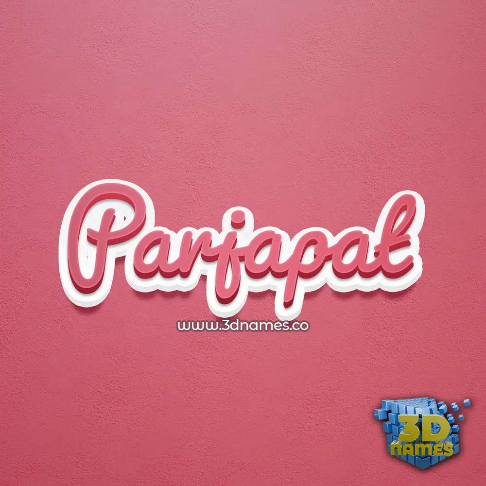 parjapat in Red Scribble style - 3D name wallpaper