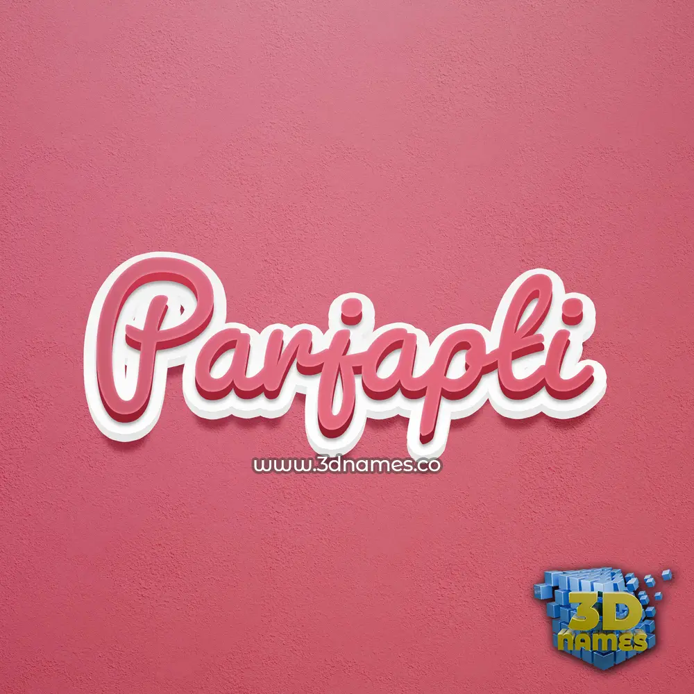 parjapti in Red Scribble style - 3D name wallpaper